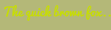 Image with Font Color C7DD03 and Background Color B4B878